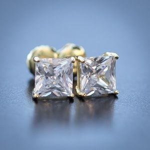 14k Gold Diamond Stud Earrings
